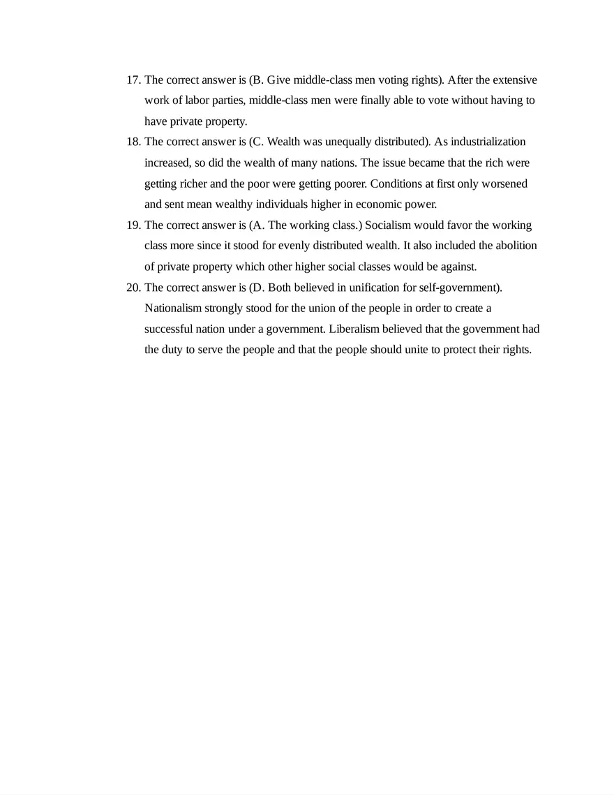 AP European History Unit 6 Quiz - Page 8