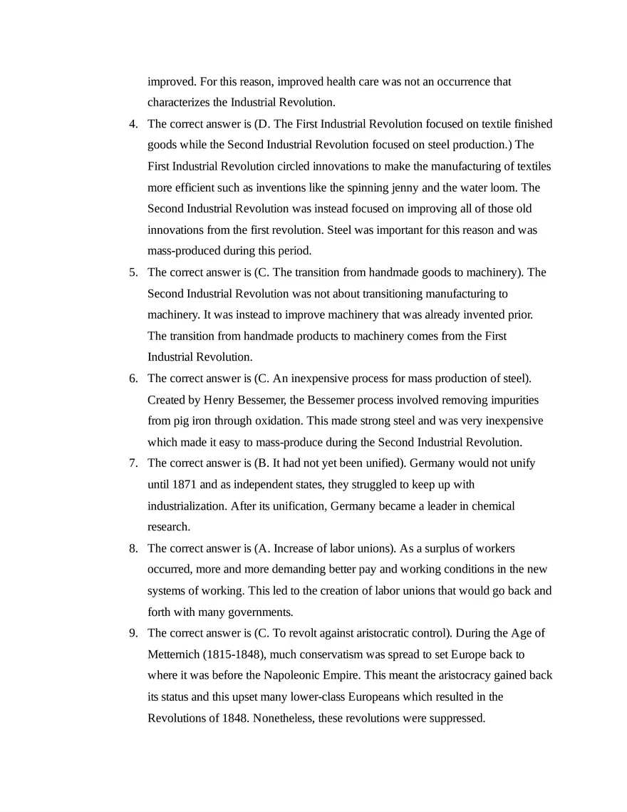 AP European History Unit 6 Quiz - Page 6