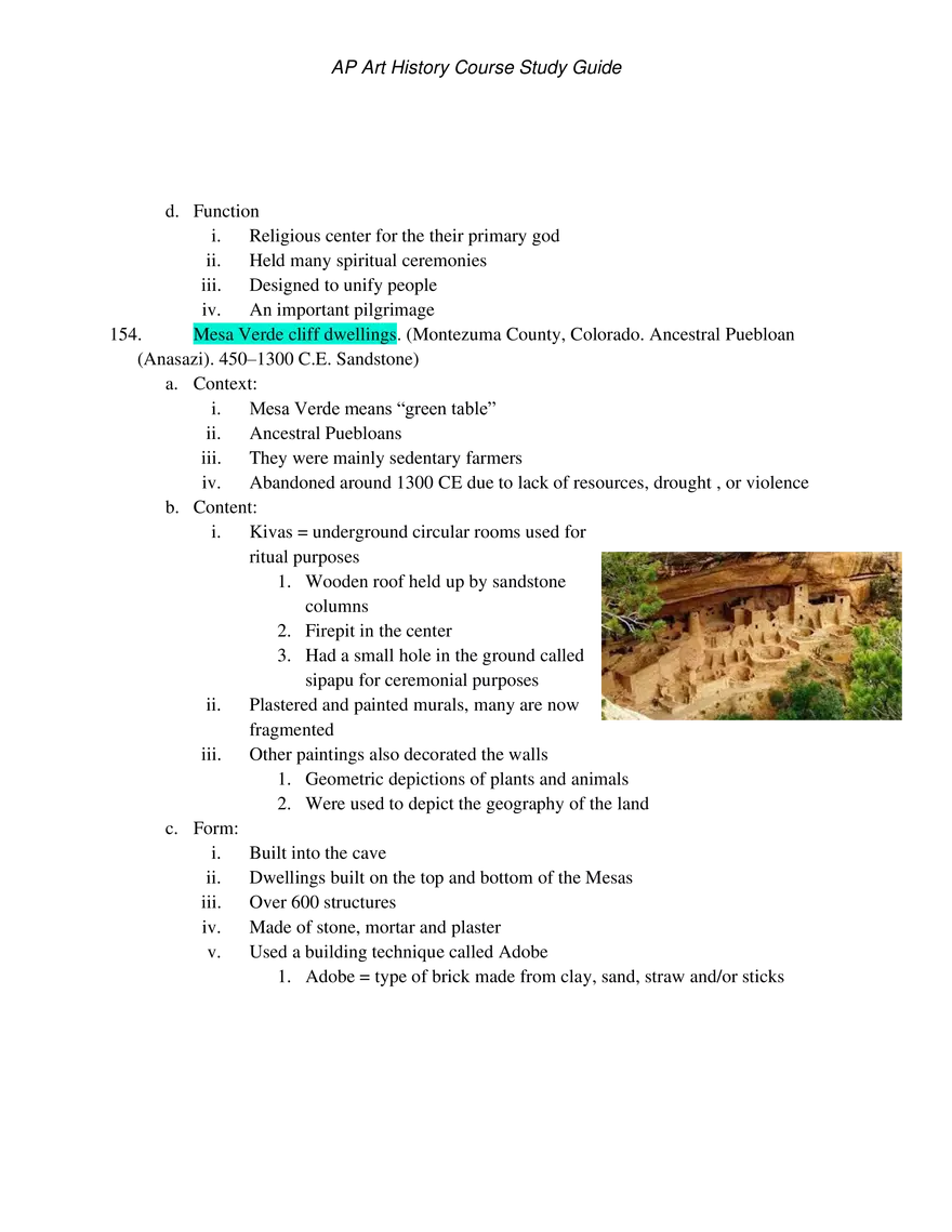 AP Art History Unit 5 Indigenous Americas - Page 2