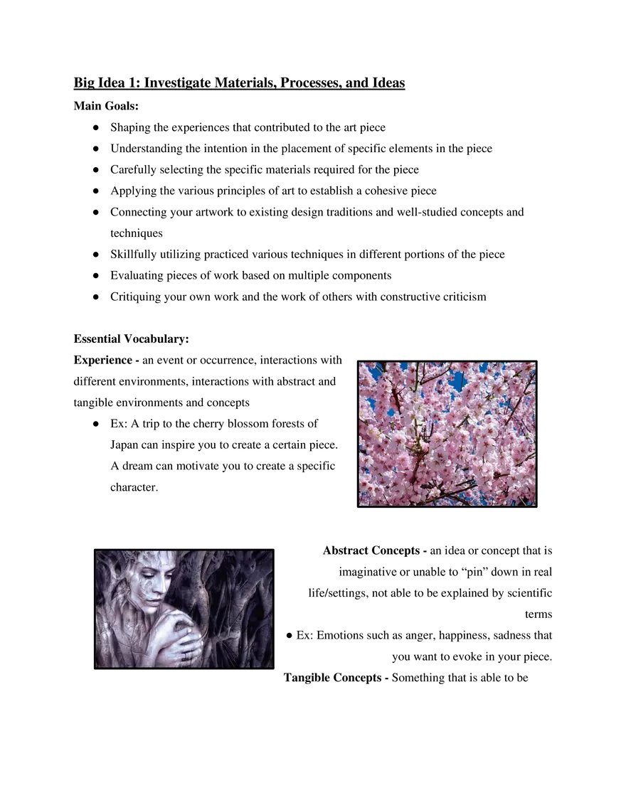 AP Art Drawing Course Study Guide - Page 2