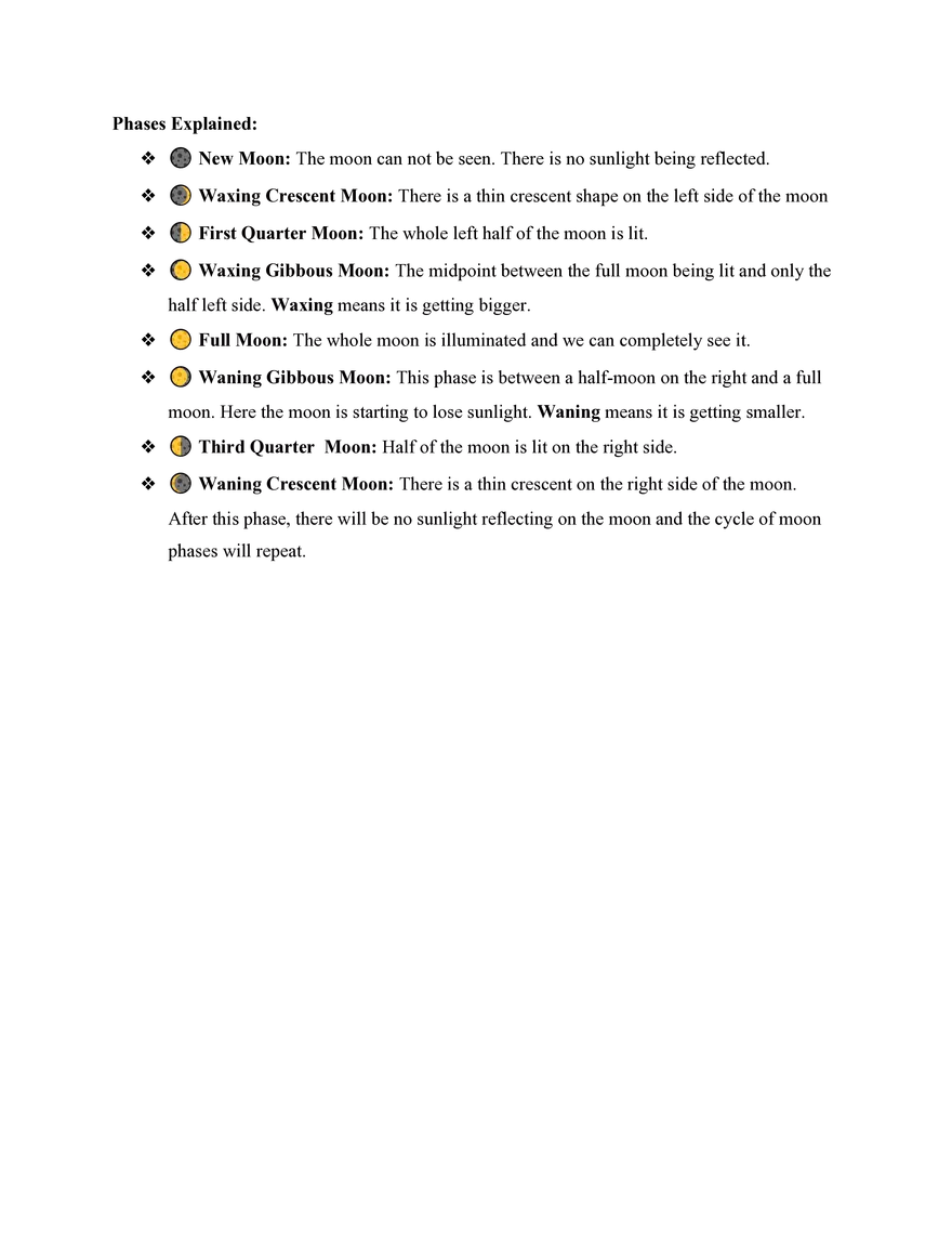 8th Grade Earth, Moon, and Sun - Page 3