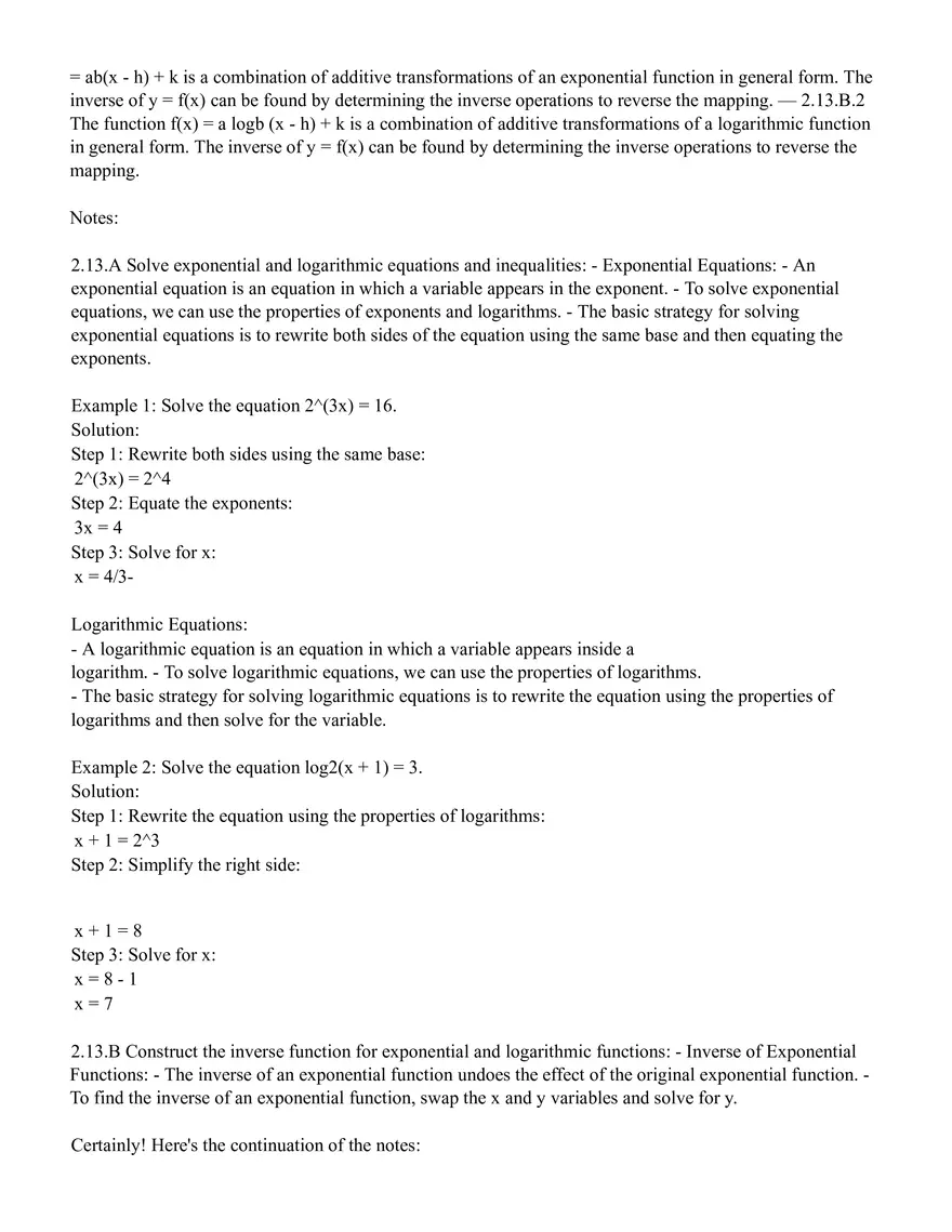 Unit 2 Exponential & Logarithmic Functions - Page 15