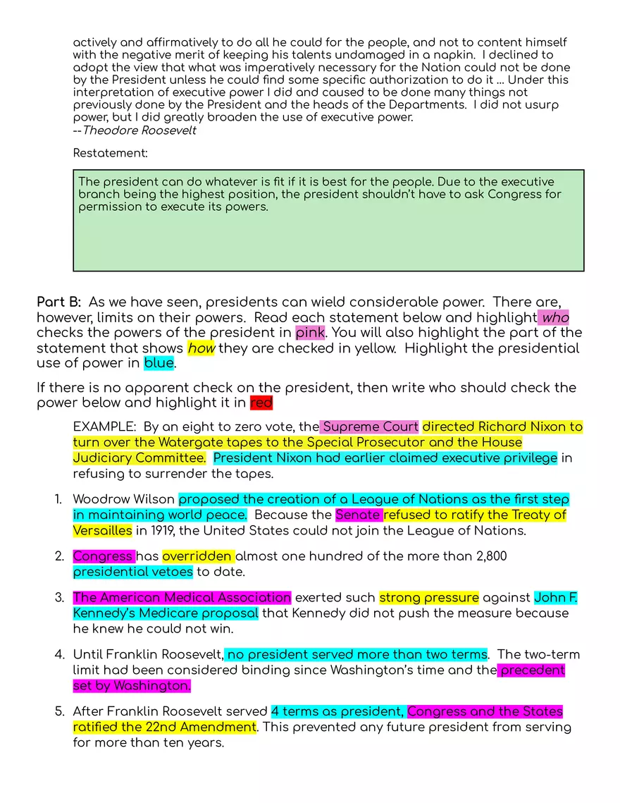 Limitations on Presidential Power - Page 2