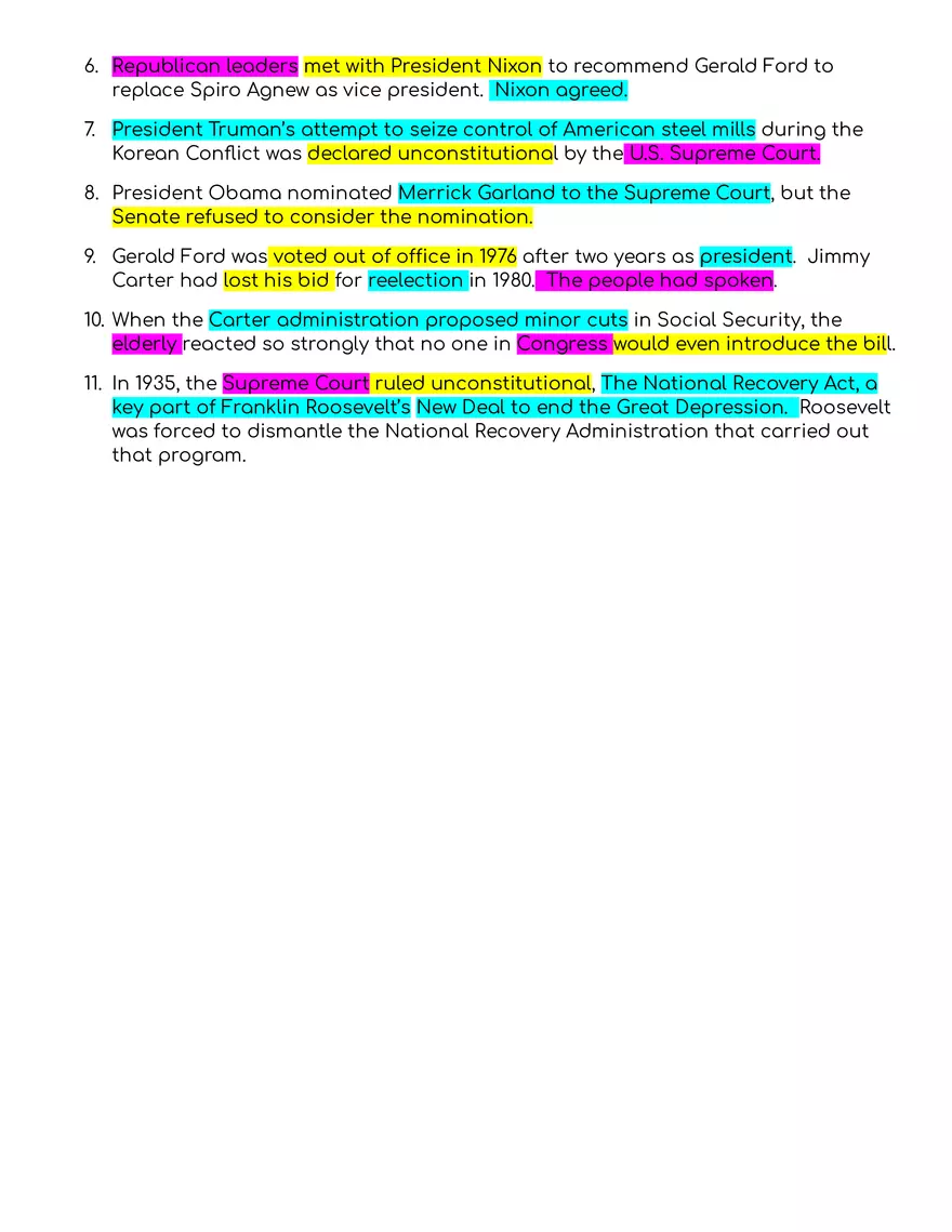 Limitations on Presidential Power - Page 3