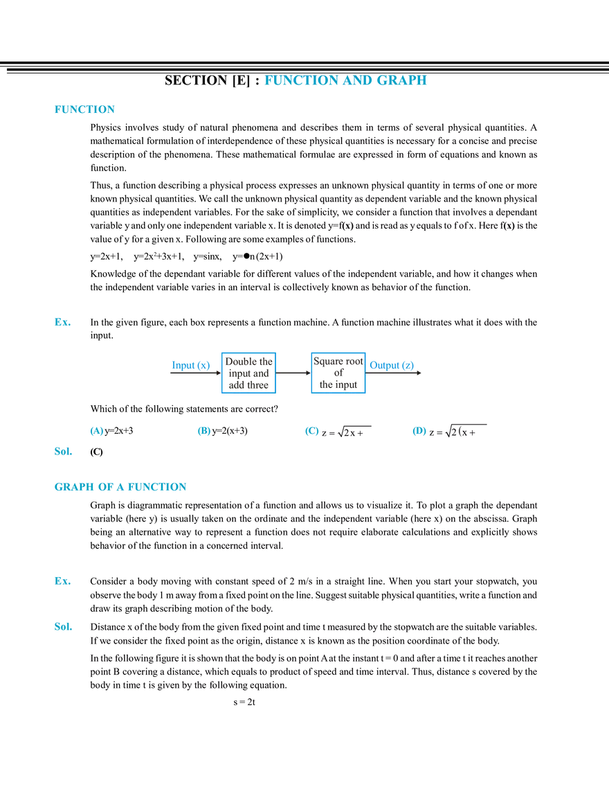 Basic Maths Section [E] Function and Graph - Page 1