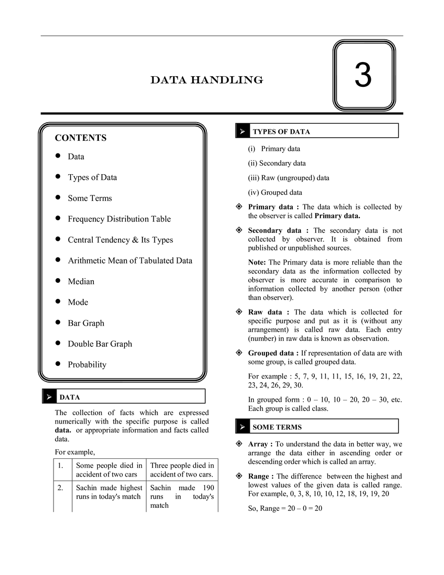 Data Handling - Page 1