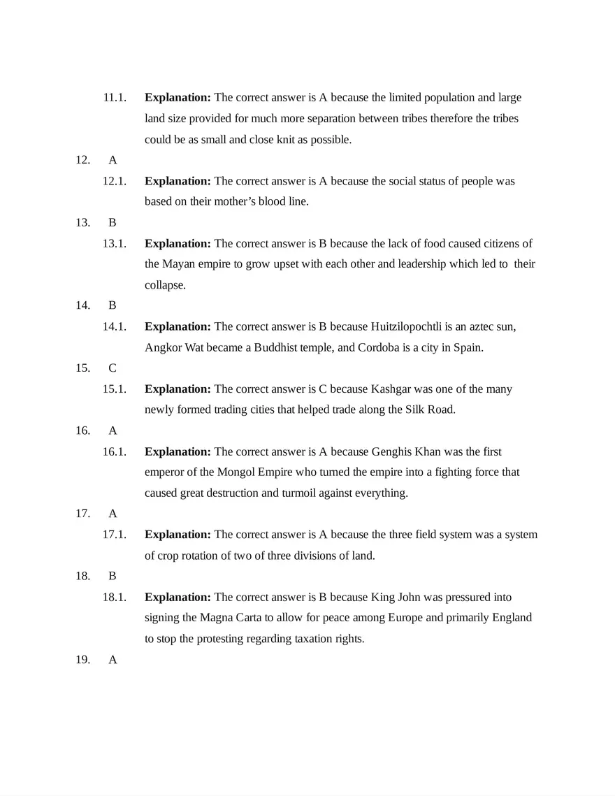 AP World History Units 1 & 2 Quiz - Page 6