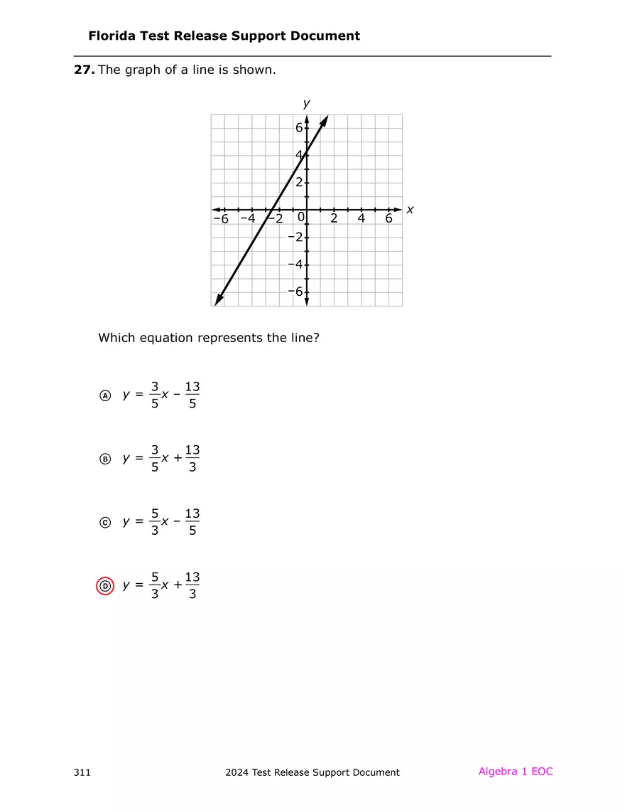 2024 Algebra Release Test With Answers - Page 26