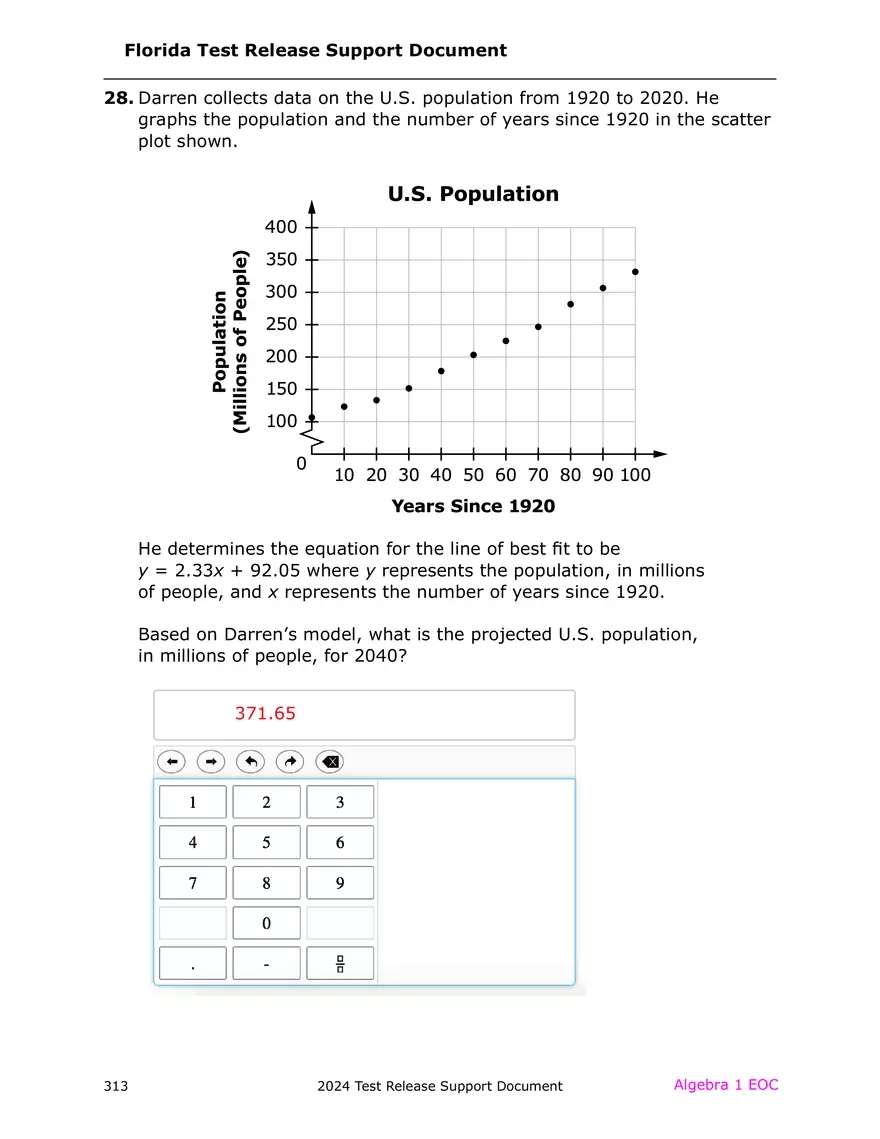 2024 Algebra Release Test With Answers - Page 28