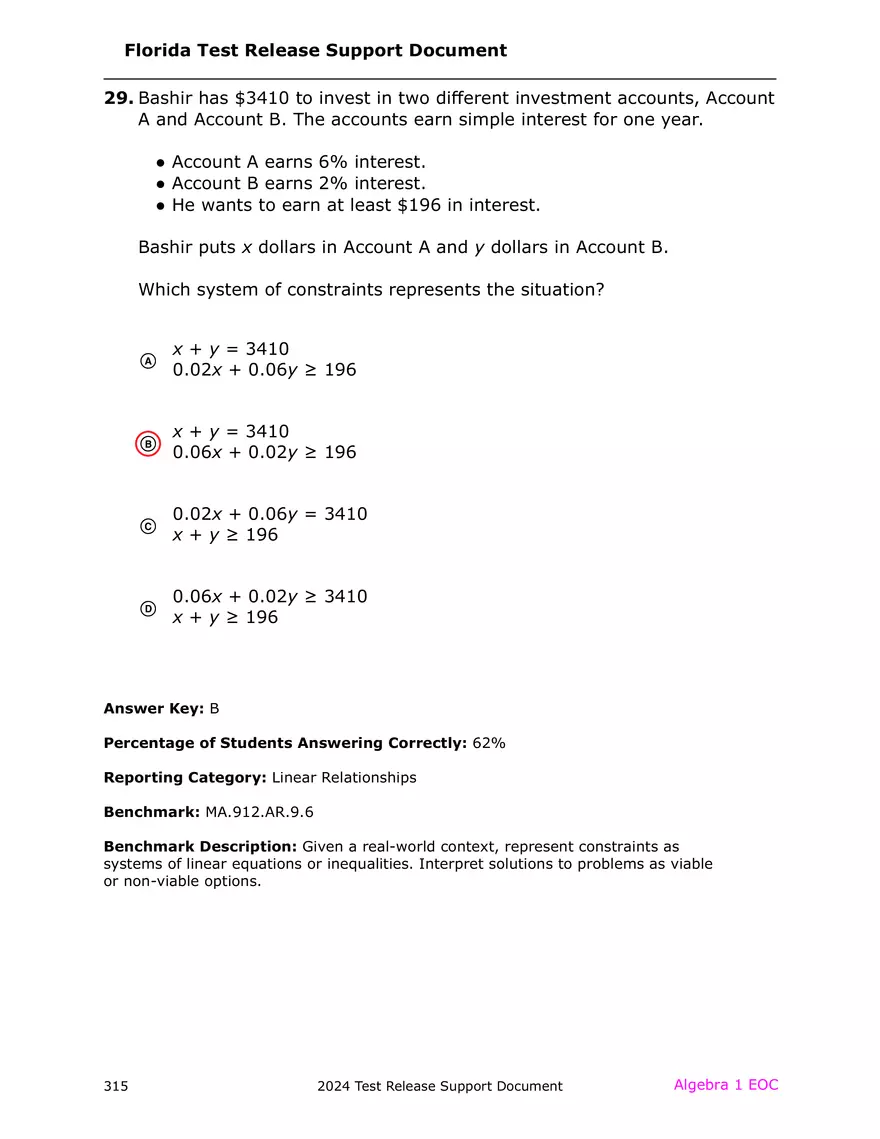 2024 Algebra Release Test With Answers - Page 30