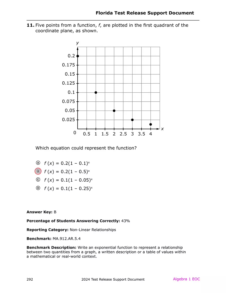 2024 Algebra Release Test With Answers - Page 5