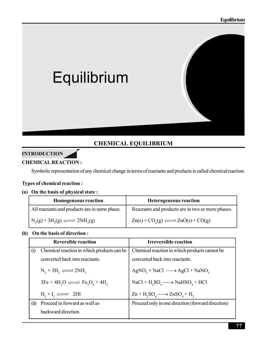 Chemical Equilibrium Notes - Page 1