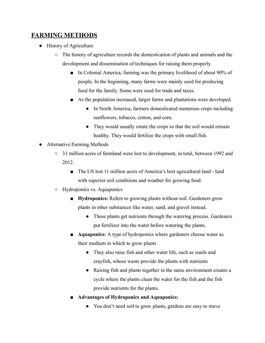 Farming Methods - Page 1