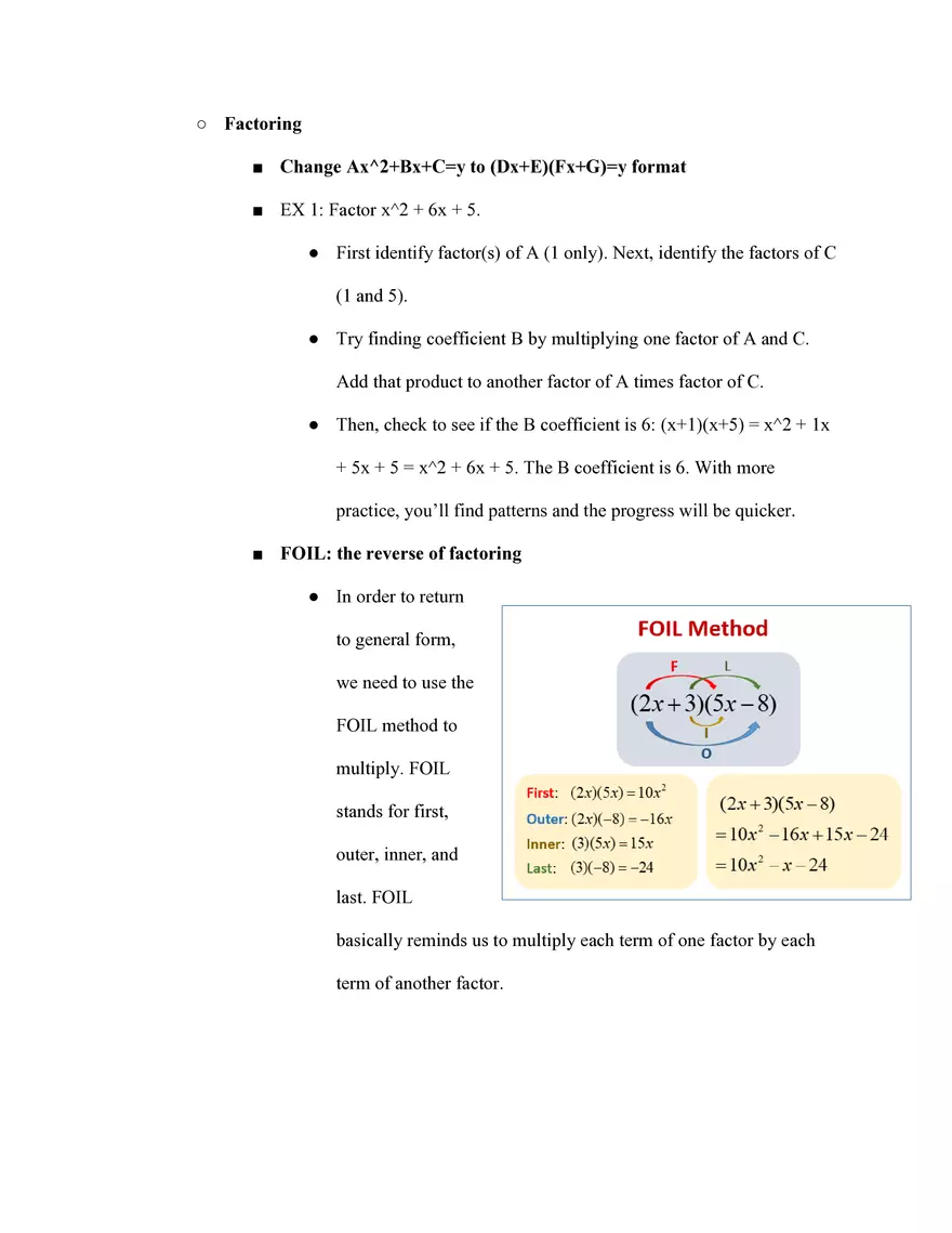 Algebra 1 Study Guide - Page 12