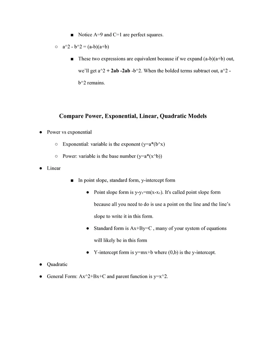 Algebra 1 Study Guide - Page 15
