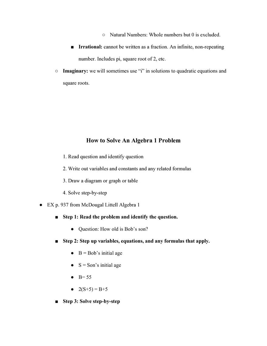 Algebra 1 Study Guide - Page 19