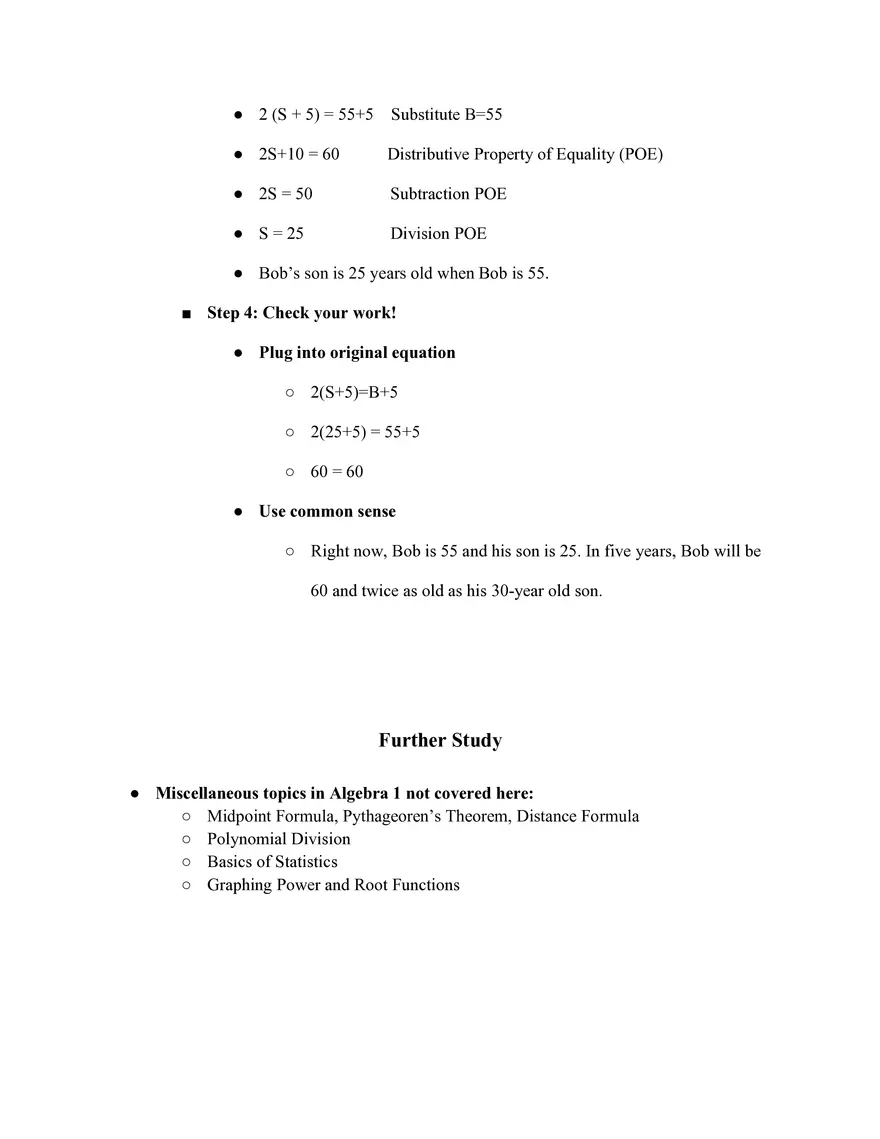 Algebra 1 Study Guide - Page 20