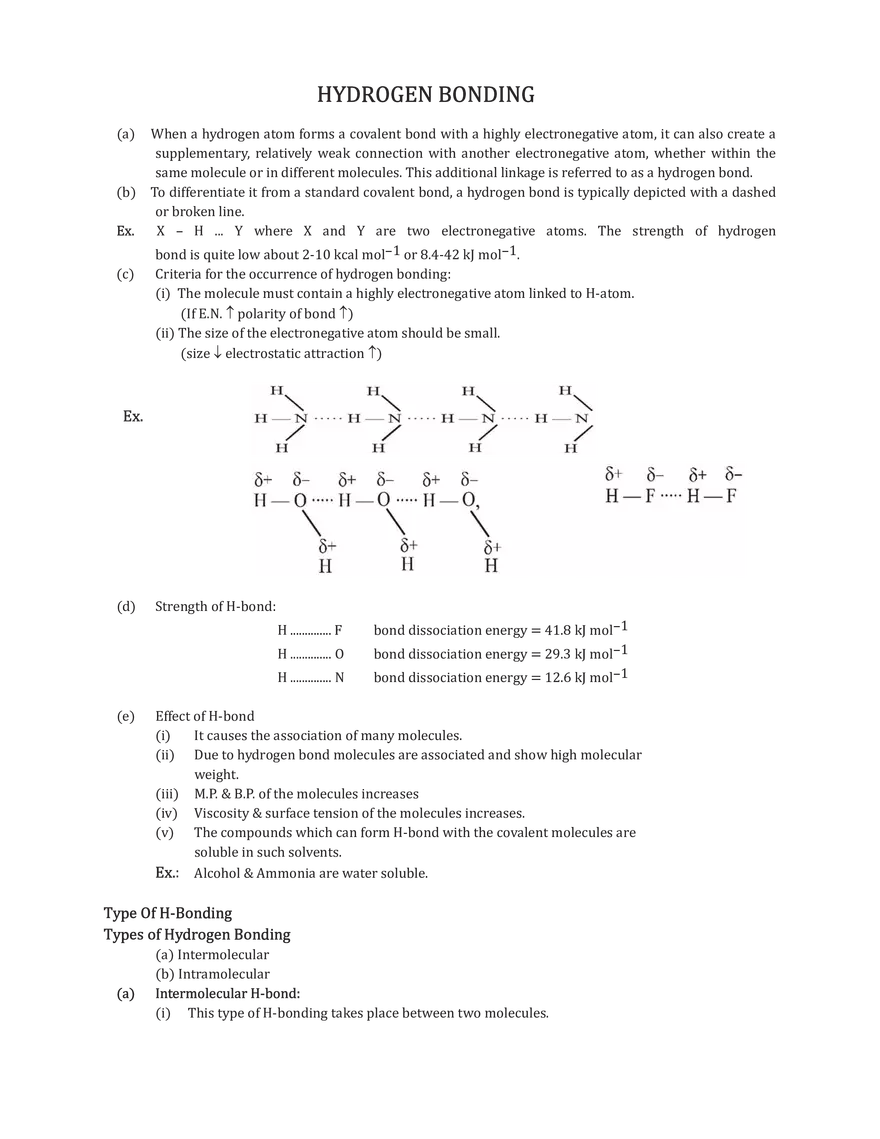 Hidrogen Bonding - Page 1