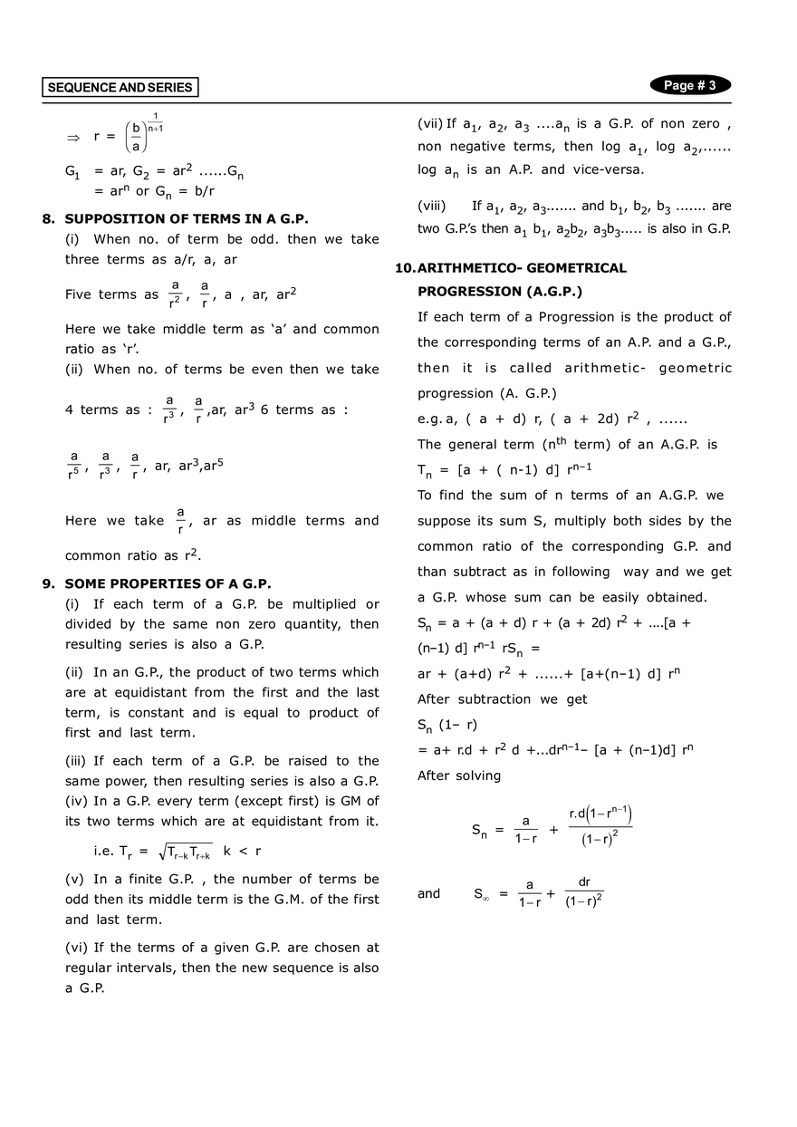 Sequence and Series Notes - Page 2