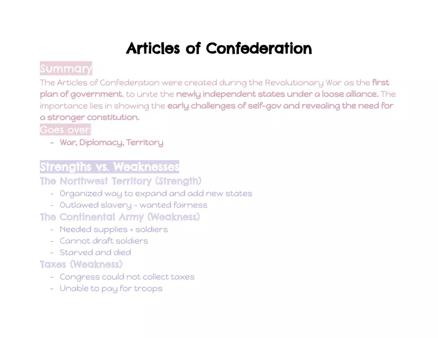 Articles of Confederation - Page 1