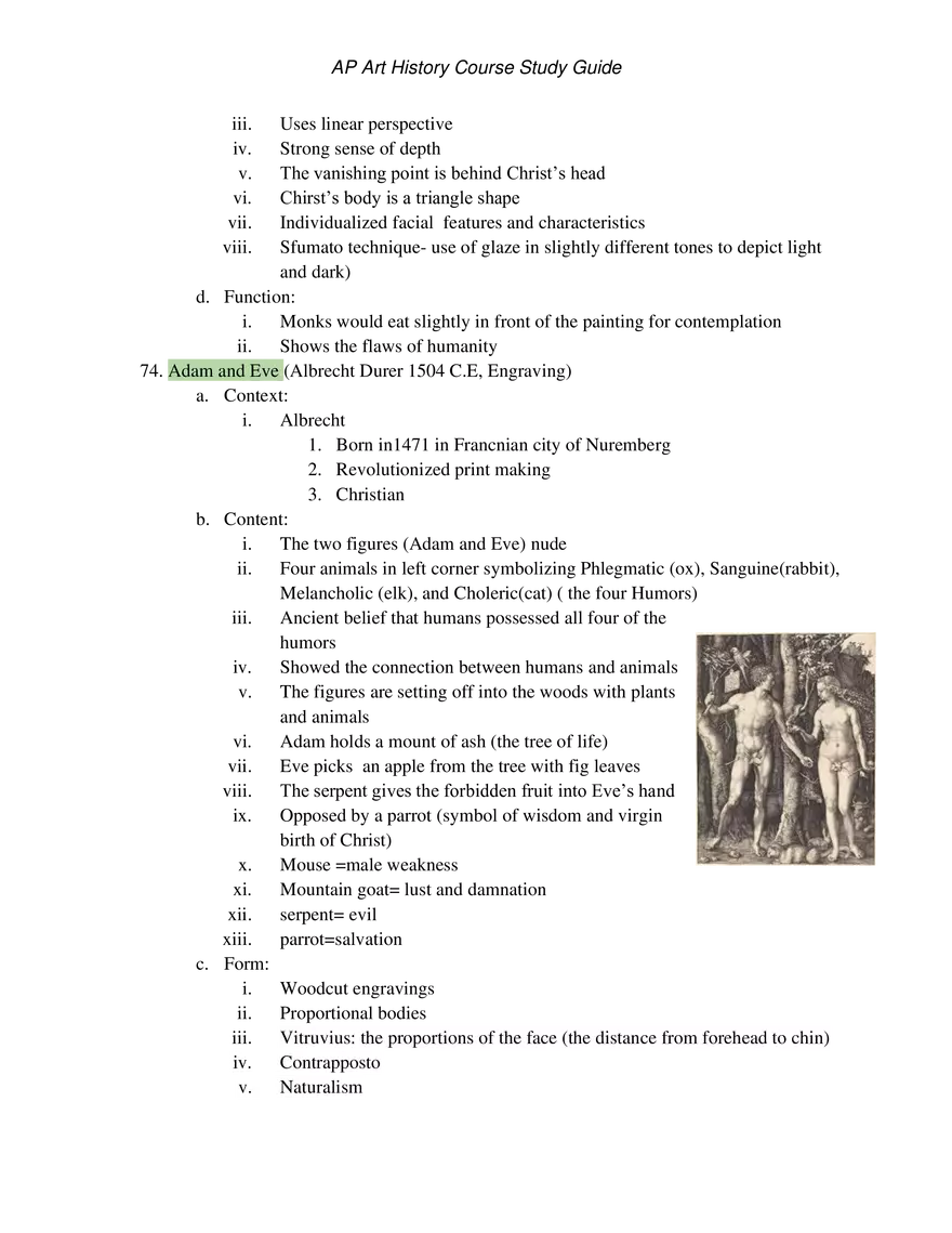 AP Art History Unit 3 Early Europe & Colonial Americas - Page 16