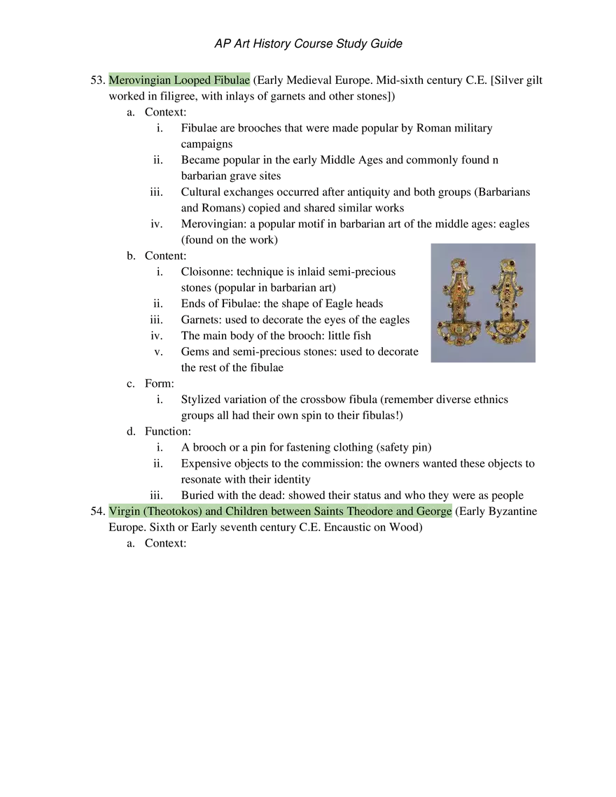 AP Art History Unit 3 Early Europe & Colonial Americas - Page 24