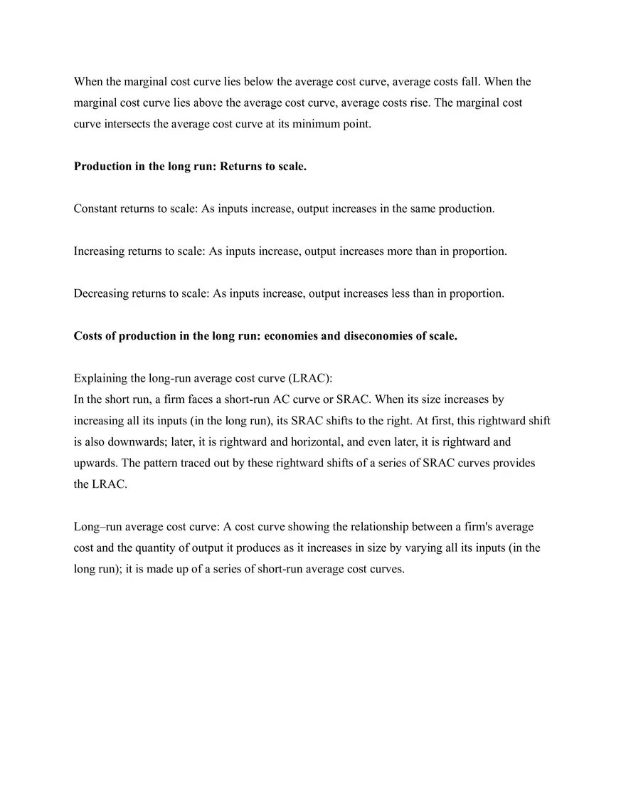 Microeconomics Notes Production and Costs - Page 7