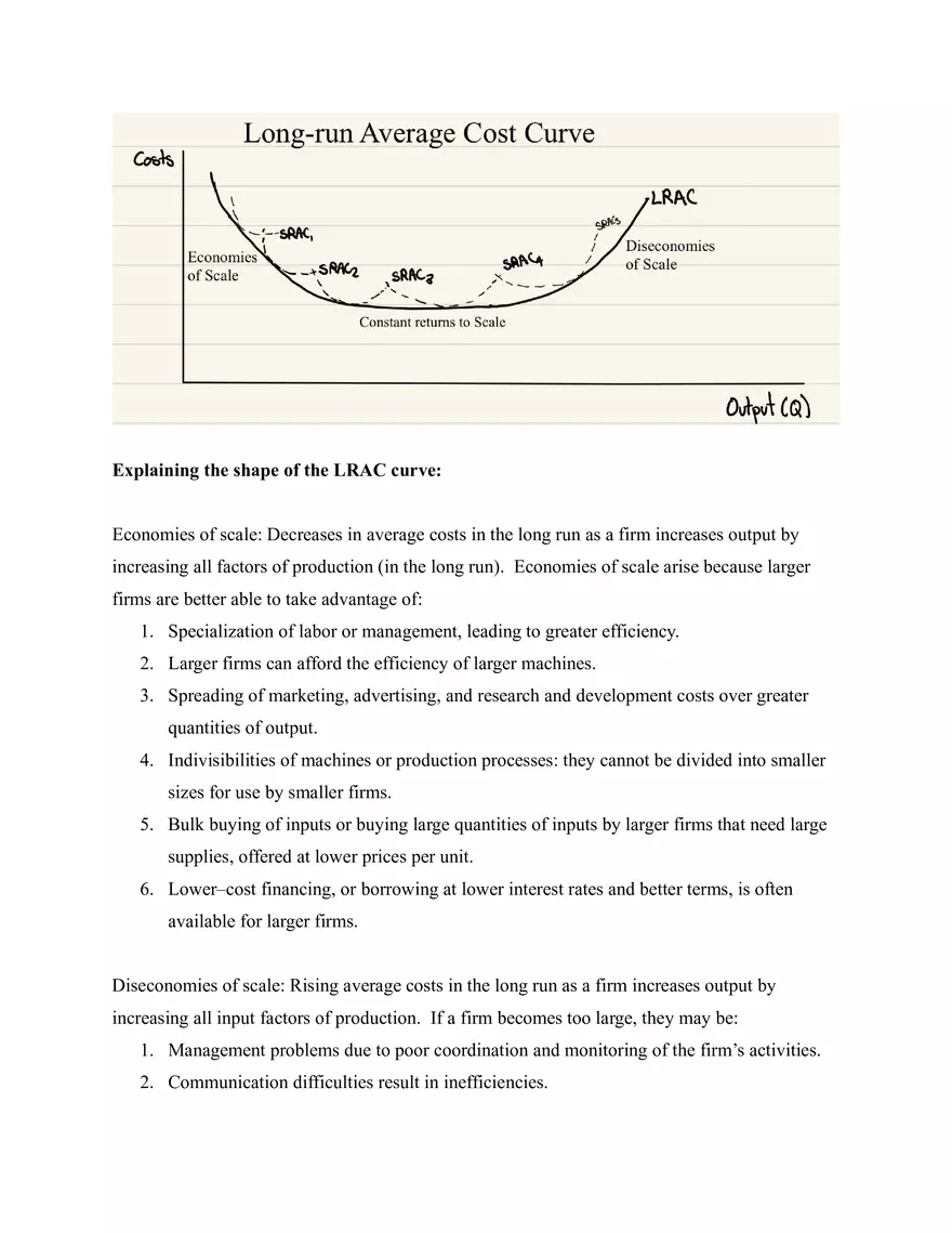 Microeconomics Notes Production and Costs - Page 8