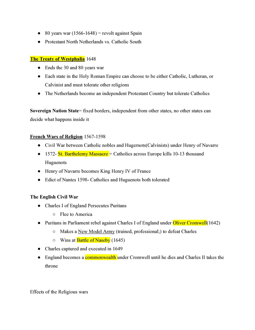 European History Religious Wars Between Catholics and Protestants - Page 2