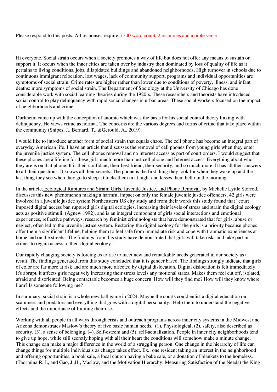 DQ Response #11 - Page 1