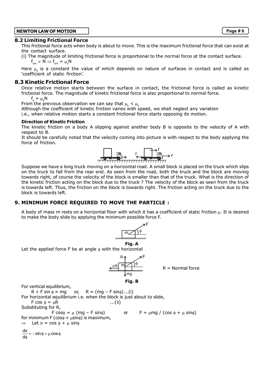 Newton Law of Motion Notes - Page 9