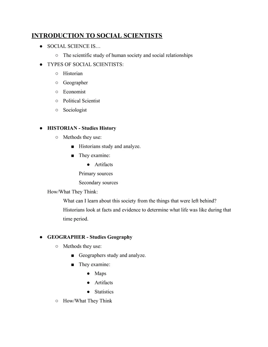 Introduction to Social Scientists - Page 1