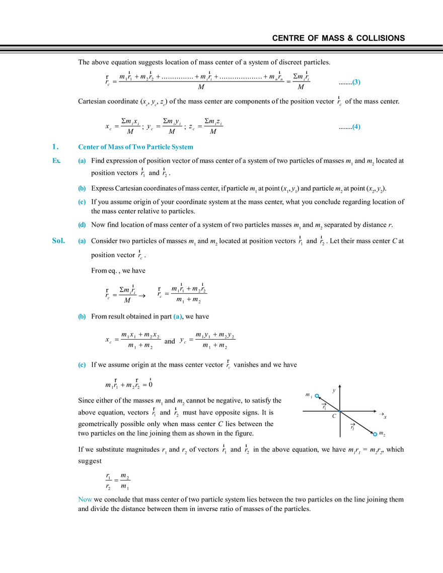 Centre of Mass & Collisions System of Practicles - Page 14