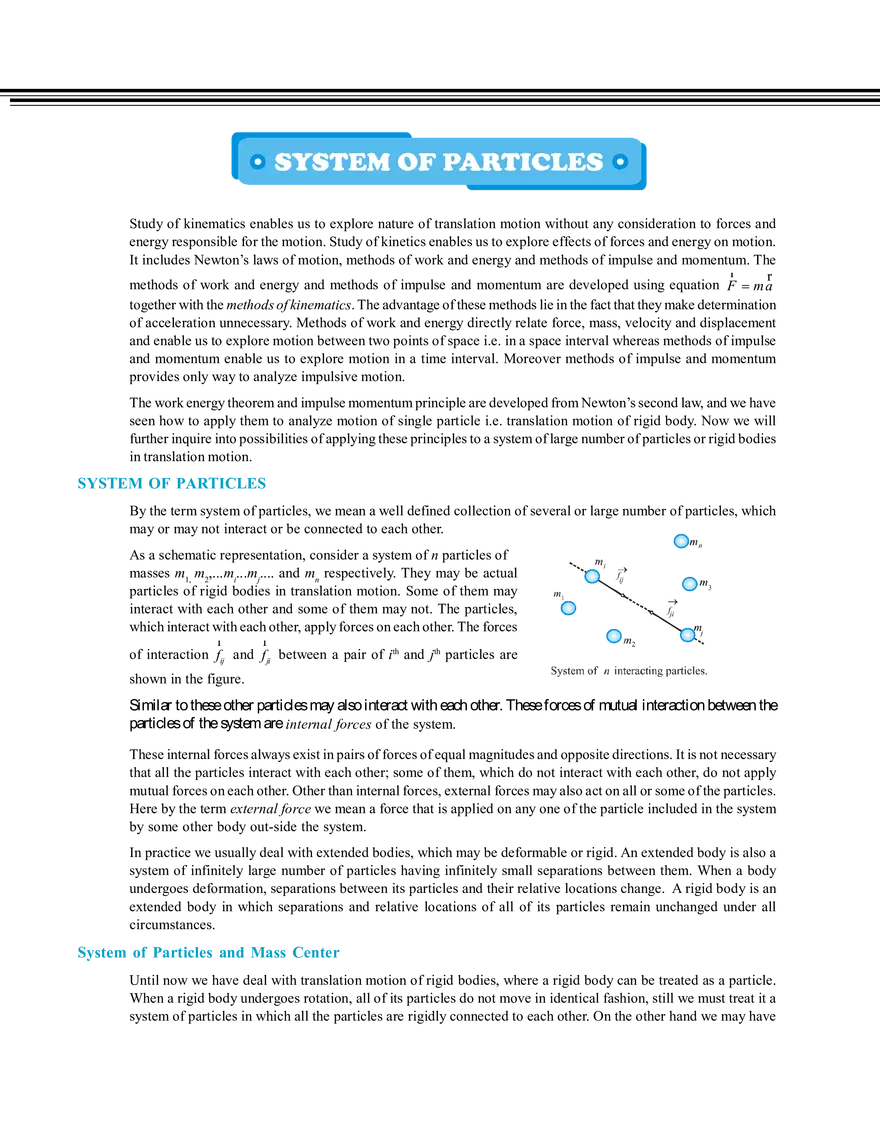 Centre of Mass & Collisions System of Practicles - Page 1