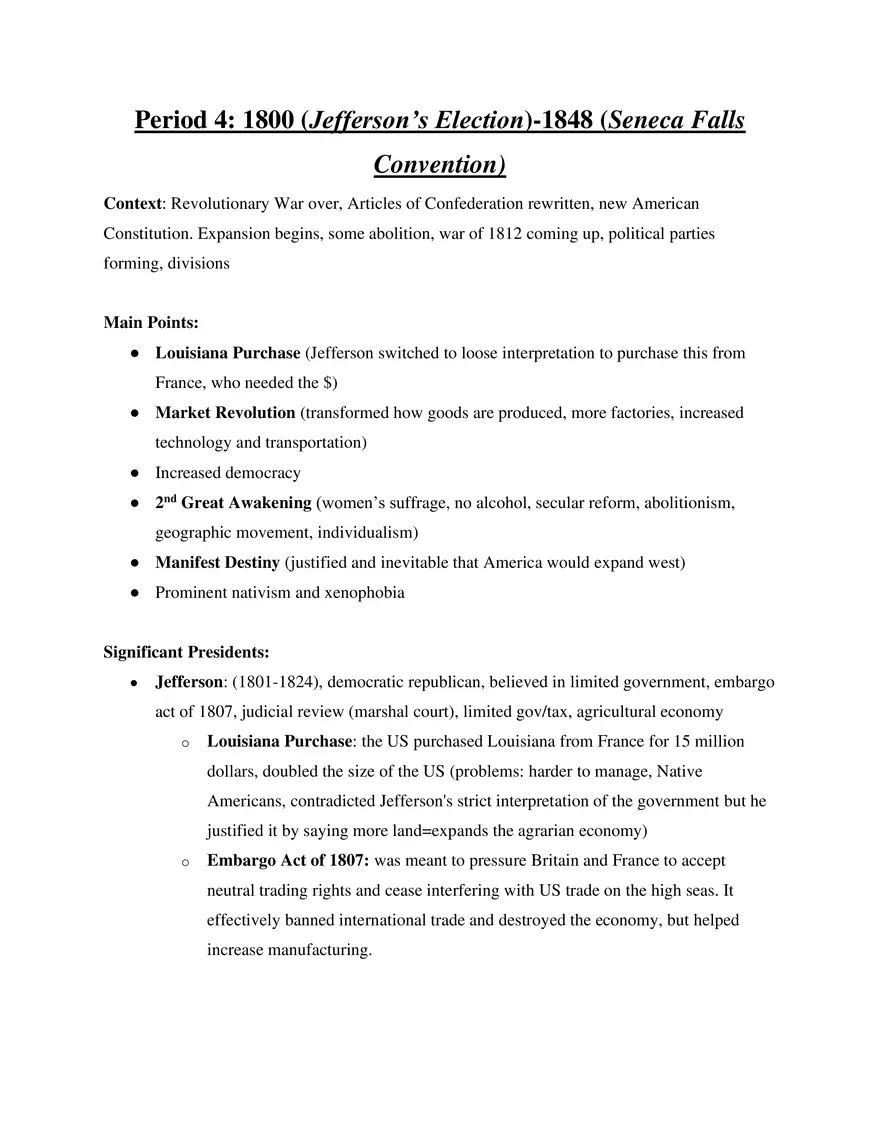 AP US History Period 4 - Page 1