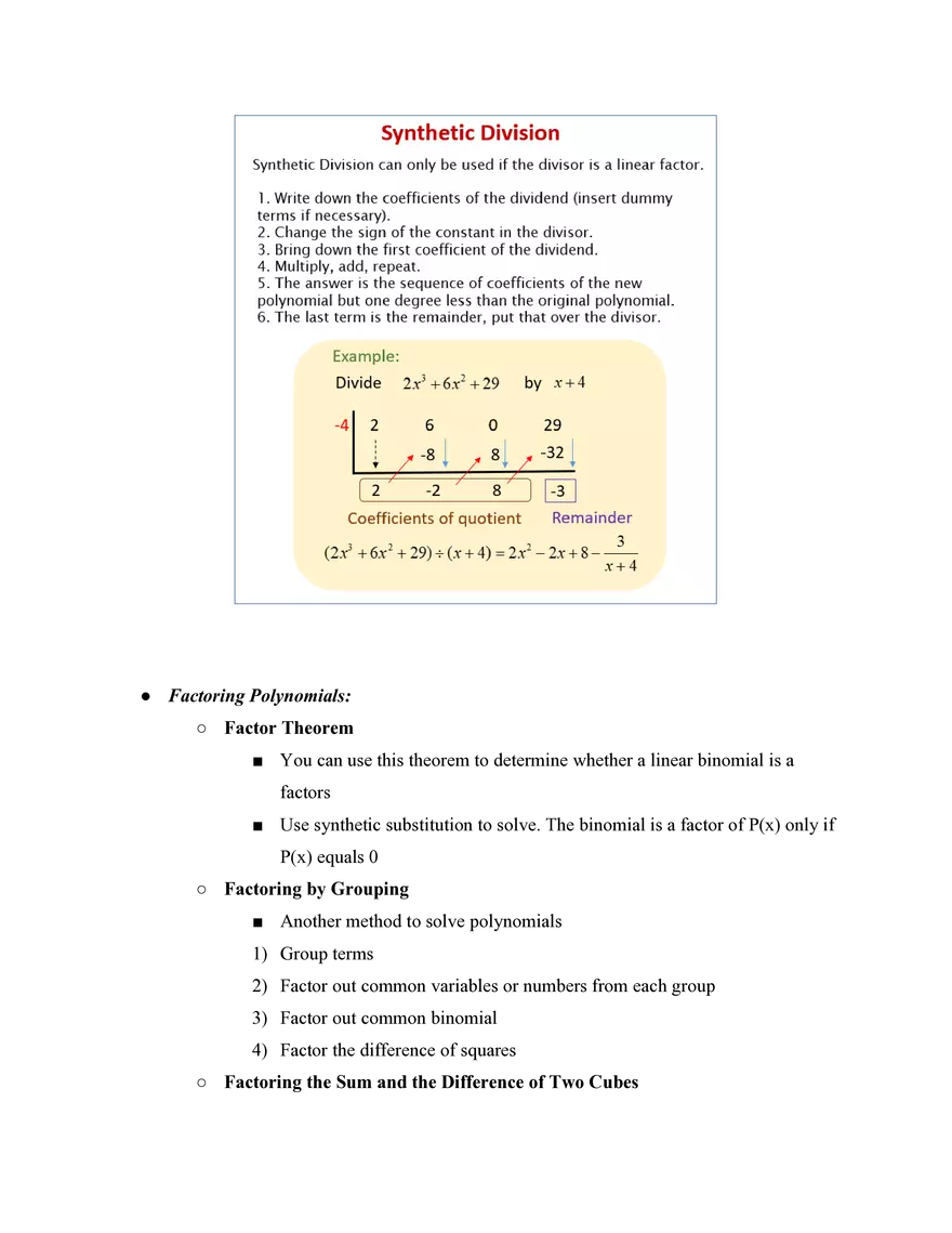 General Algebra (Summary of Algebra 1 & 2) Study Guide - Page 7