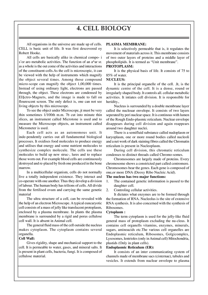 4. Cell Biology - Page 1