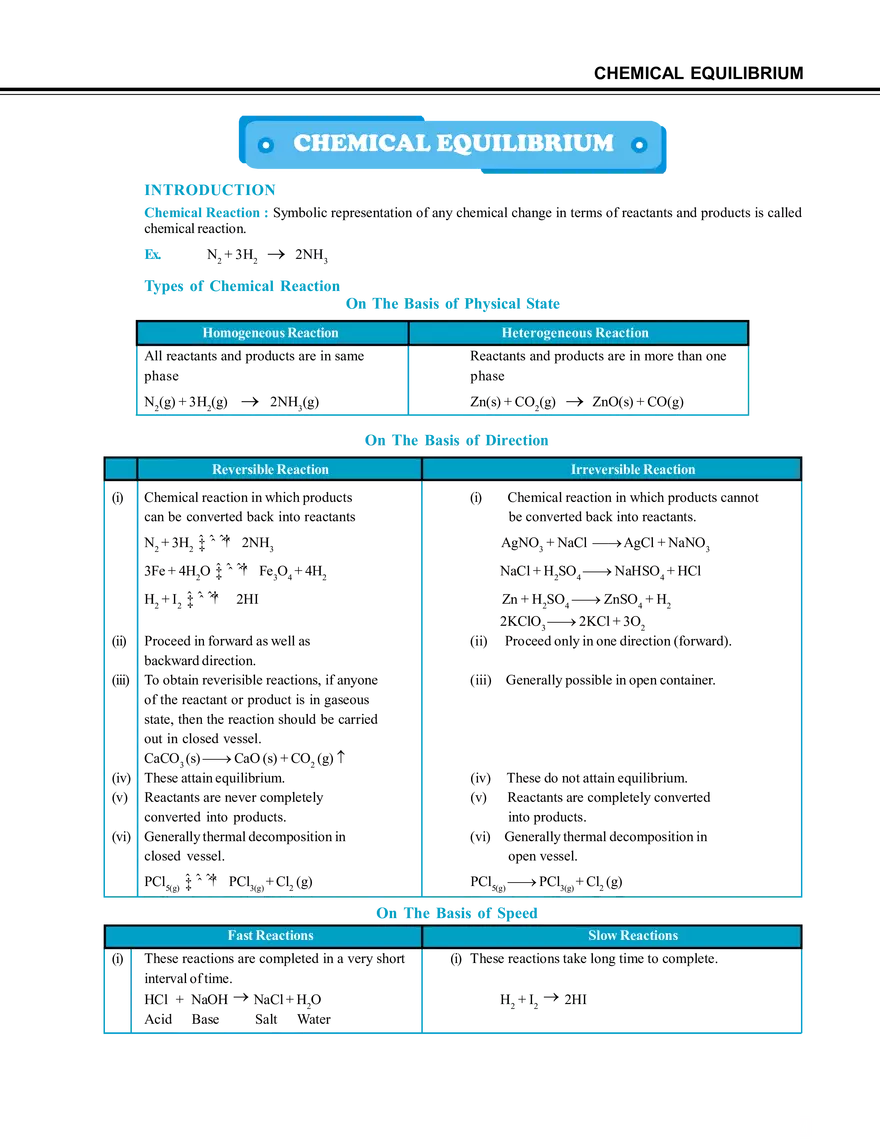 Chemical Equilibrium - Page 1