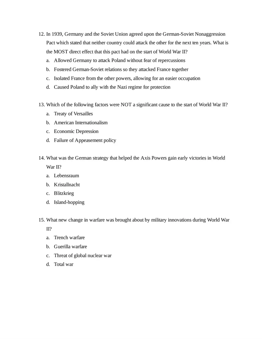 AP European History Unit 8 Quiz - Page 8