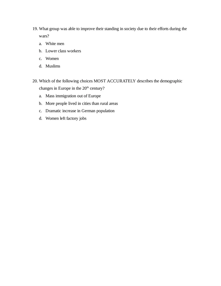 AP European History Unit 8 Quiz - Page 10