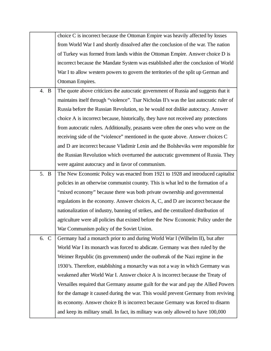 AP European History Unit 8 Quiz - Page 12