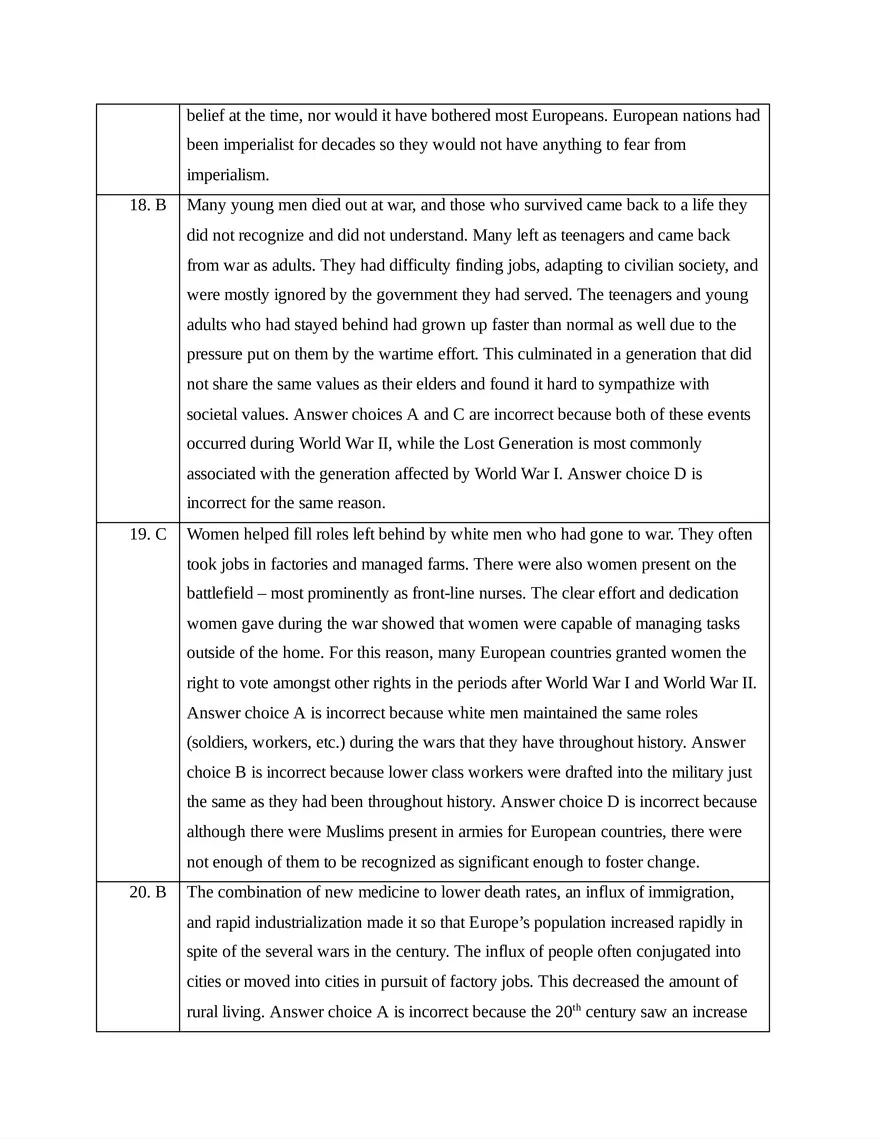AP European History Unit 8 Quiz - Page 5
