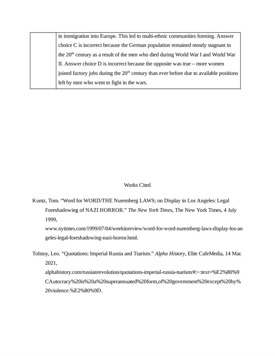 AP European History Unit 8 Quiz - Page 6