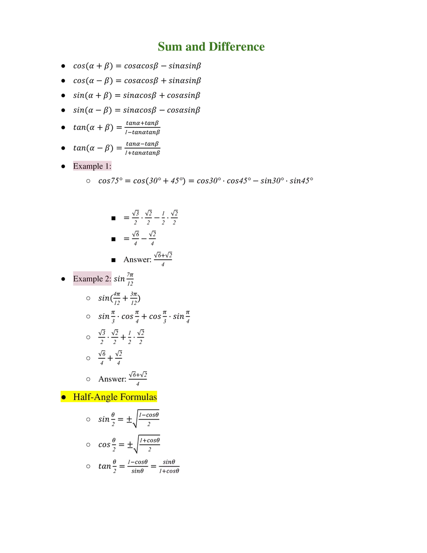 Unit 5 Establishing Trigonometric Identities - Page 3
