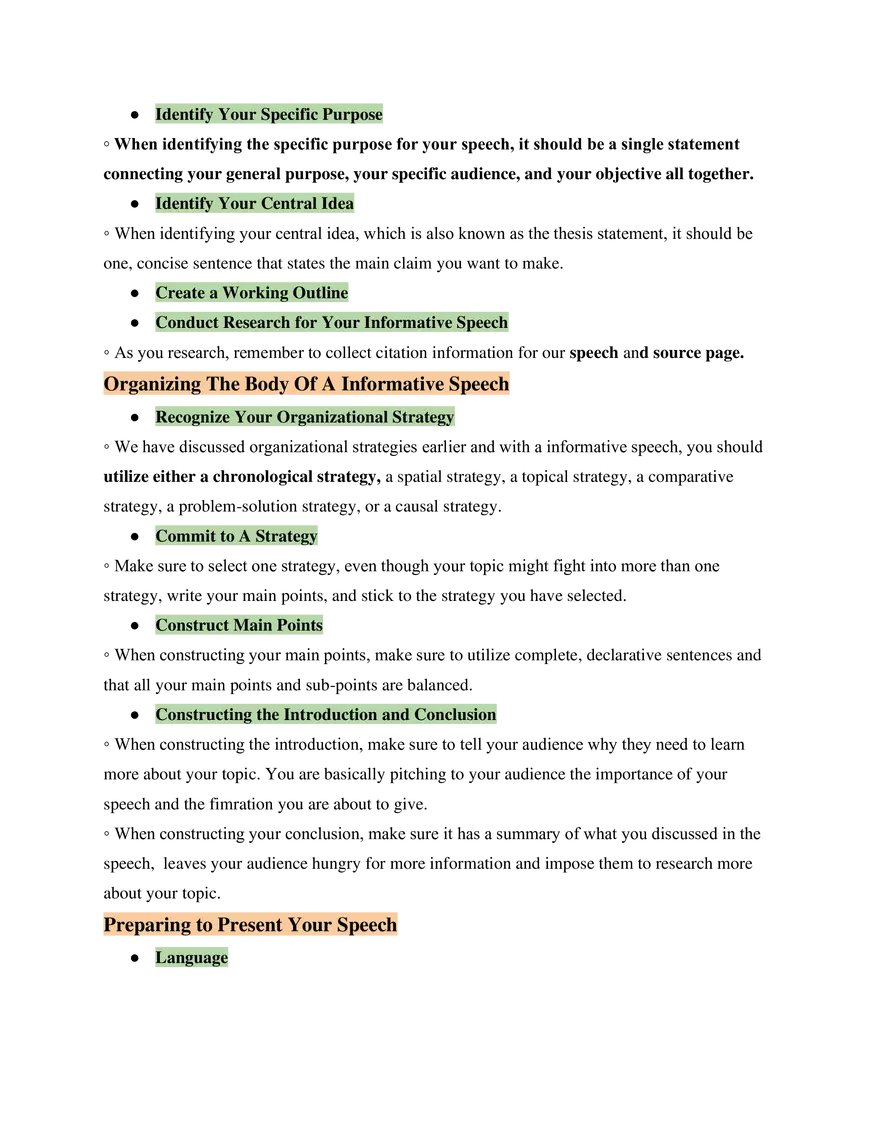 Fundamentals of Speech Study Guide - Page 15