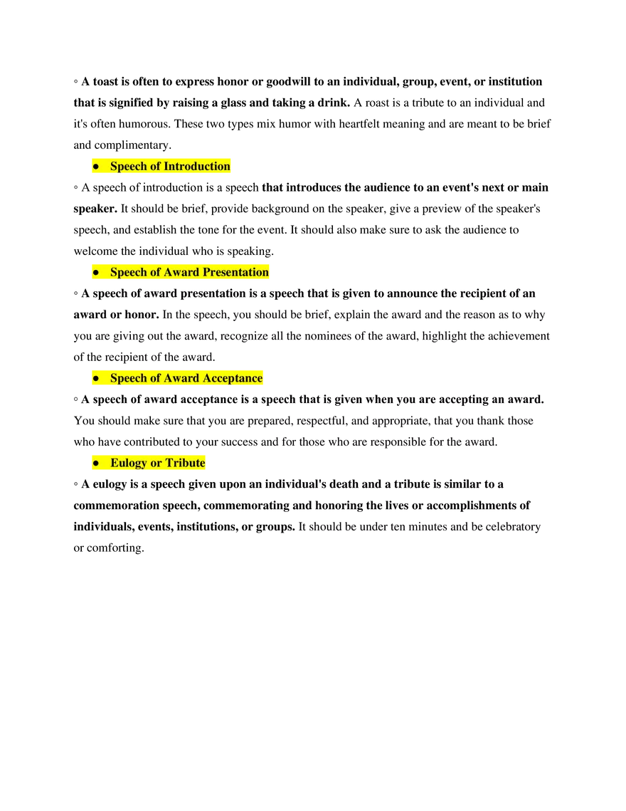 Fundamentals of Speech Study Guide - Page 20