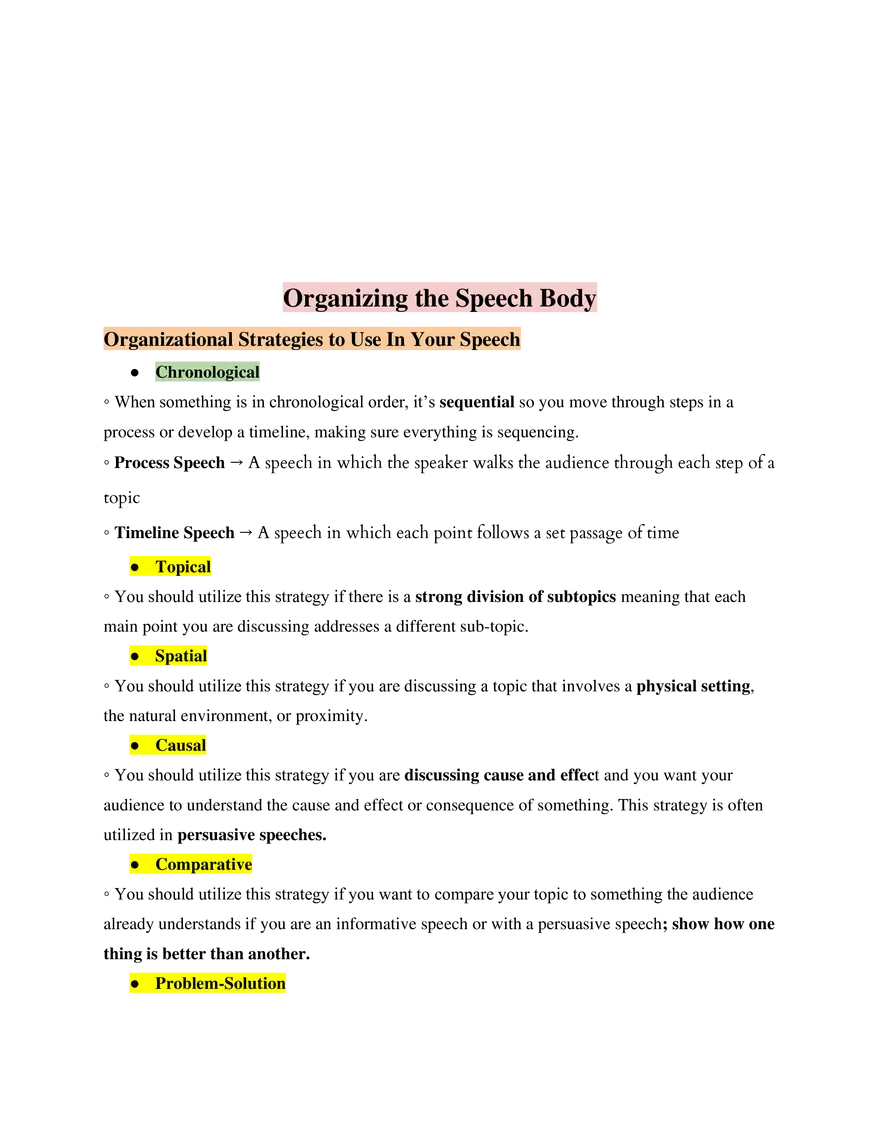 Fundamentals of Speech Study Guide - Page 27