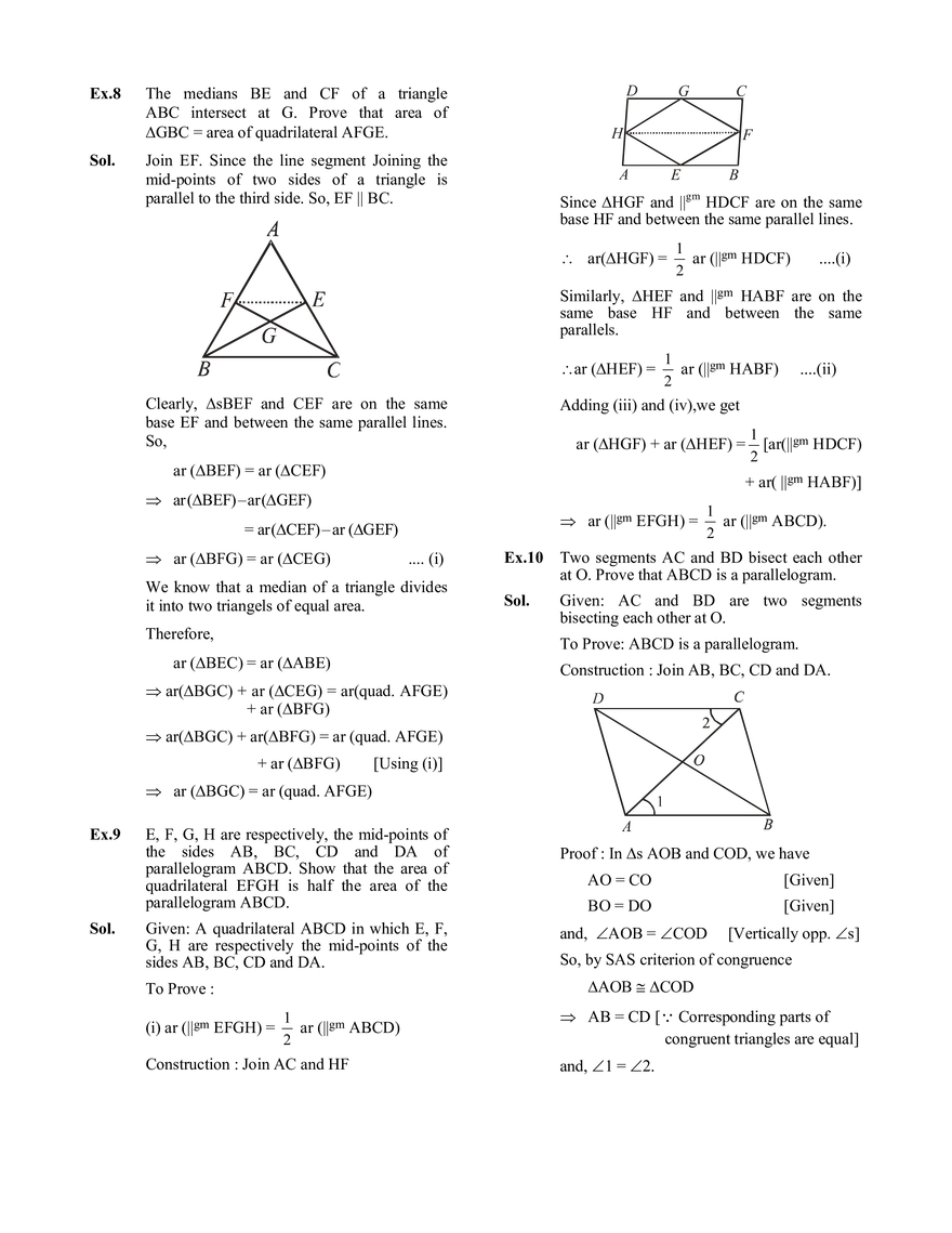 Area of Parallelogram and Triangles - Page 9