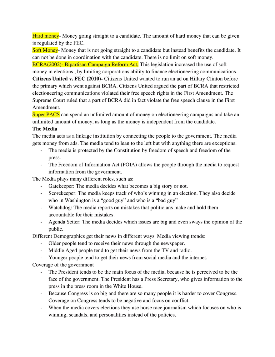 AP US Government Study Guide Unit 4 - Page 20