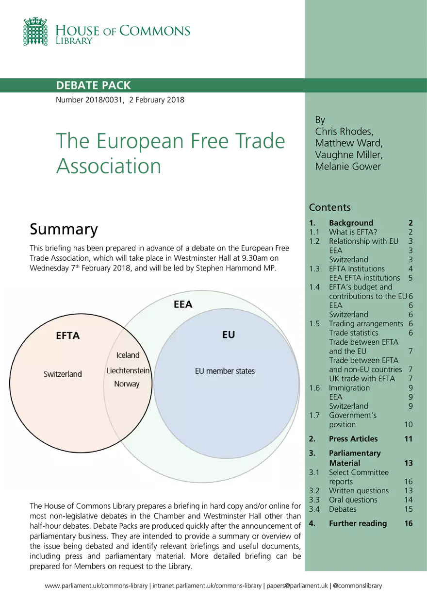 The European Free Trade Association - Page 1
